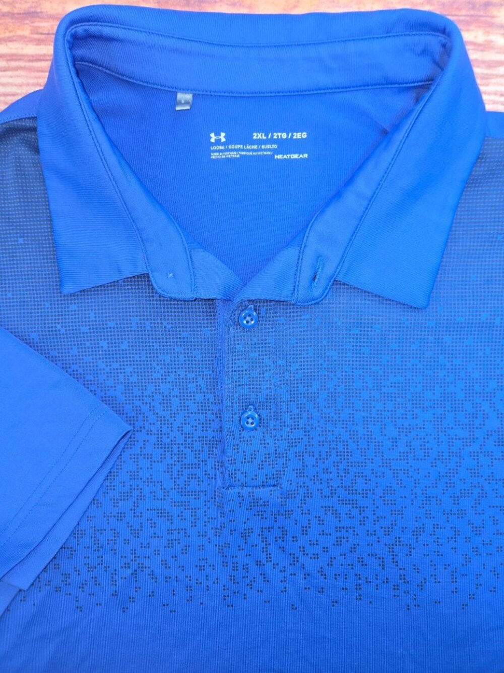 Under Armour Mens HeatGear Blue Polo XXL